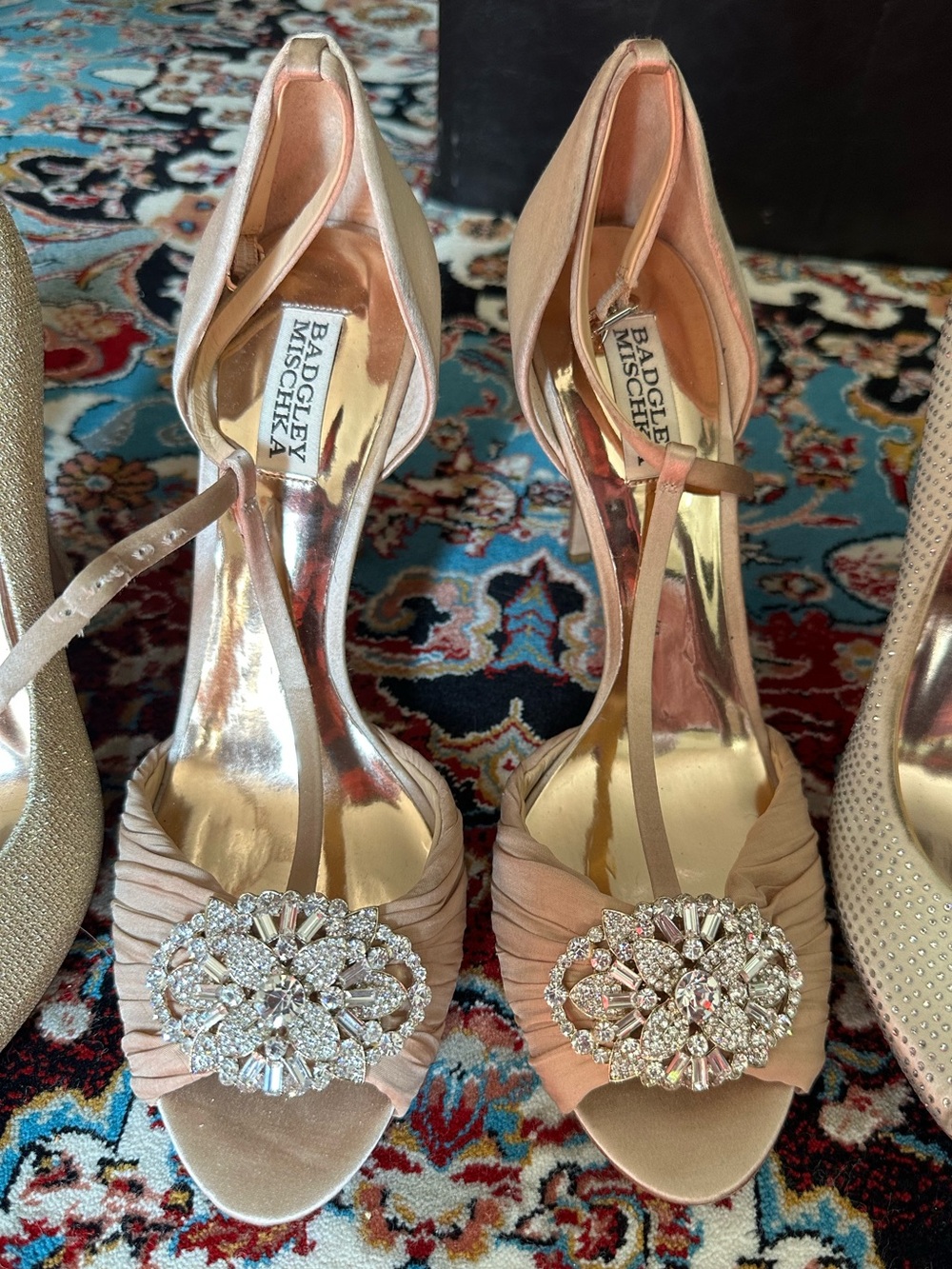 Badgley Mischka Satin Heels